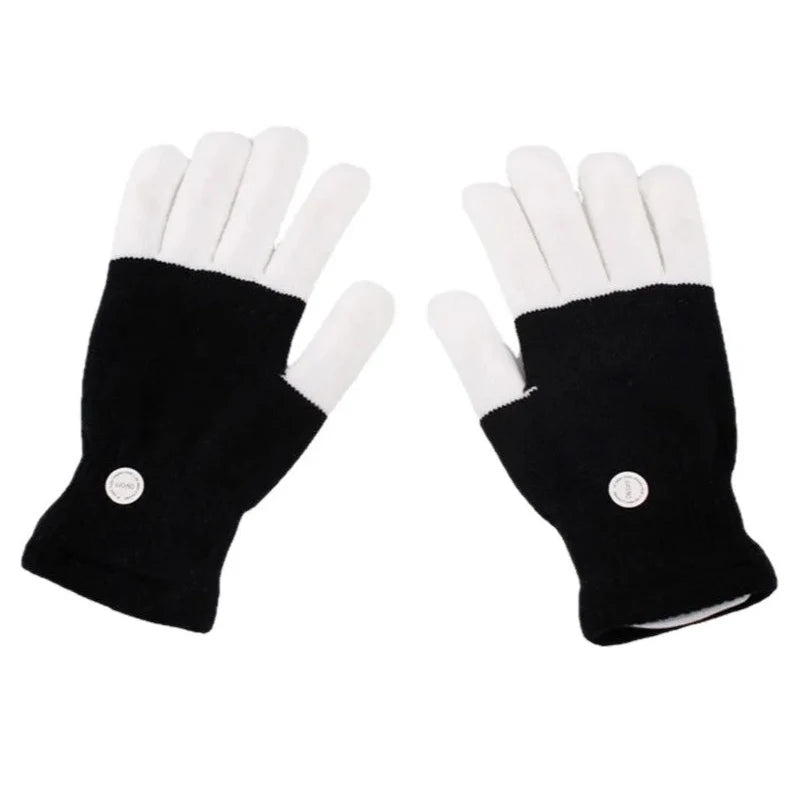 LED Light Night Glowing Gloves Finger Lighting Flashing Glow Mittens Glitter Gloves for Entertai - Automotive LED Light
