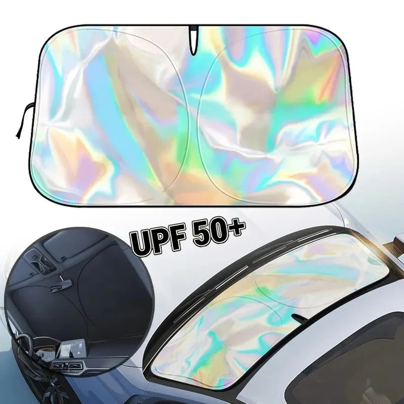 Front Window Sunblock Car Sunshade Thermal Insulation Blinds Interior Windshield Shade Cover Coo - Automotive LED Light