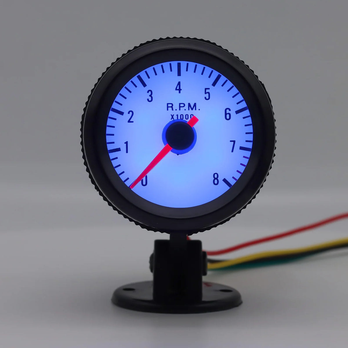 Car Racing Tachometer 2"52MM RPM Meter Analog Black Case with Blue LED Outboard Tach Gauge For 1 - Automotive LED Light