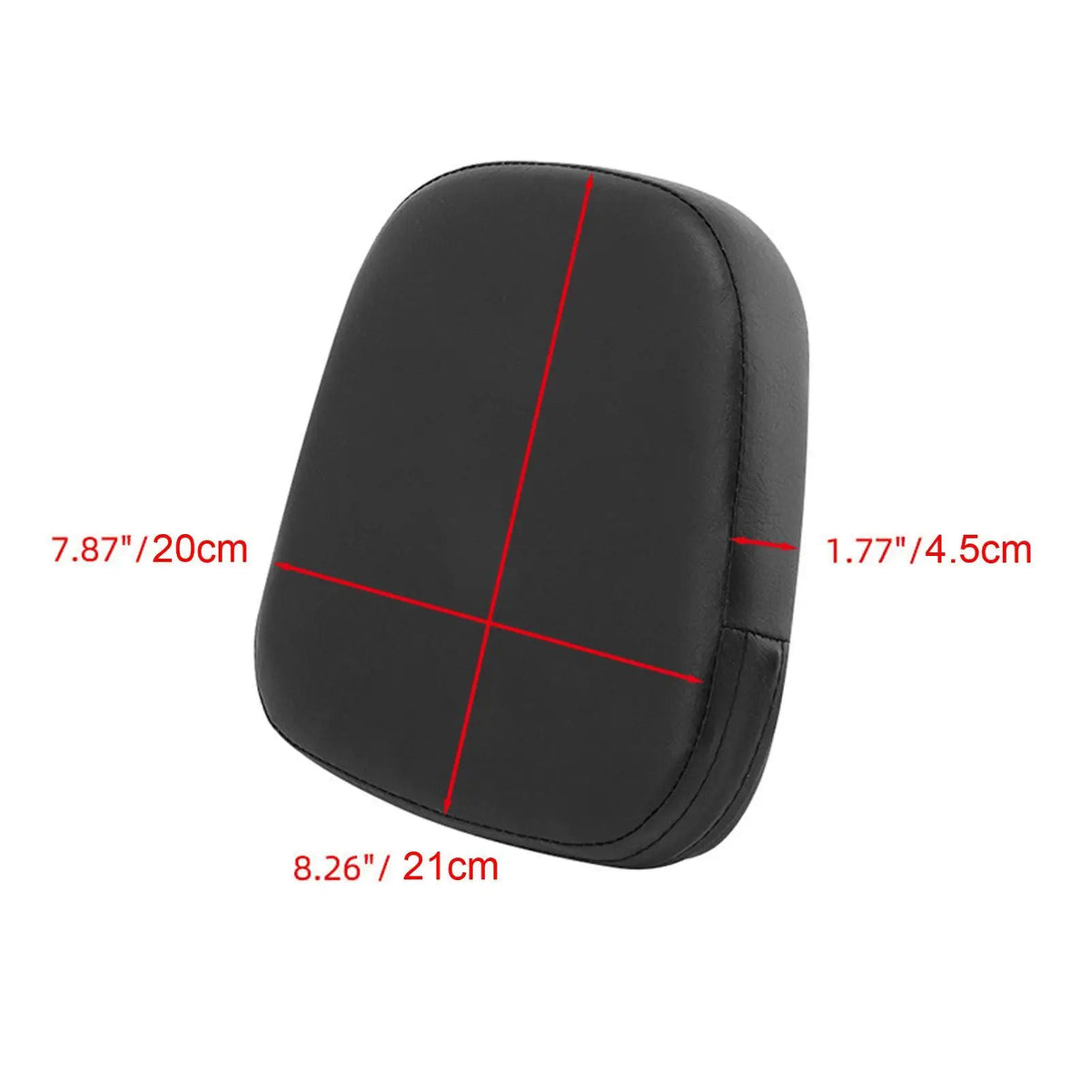 Motorcycle Rear Sissy Bar Backrest Cushion Rear Pillion Pad Removable Foam Replaces Motorcycle S - Automotive LED Light