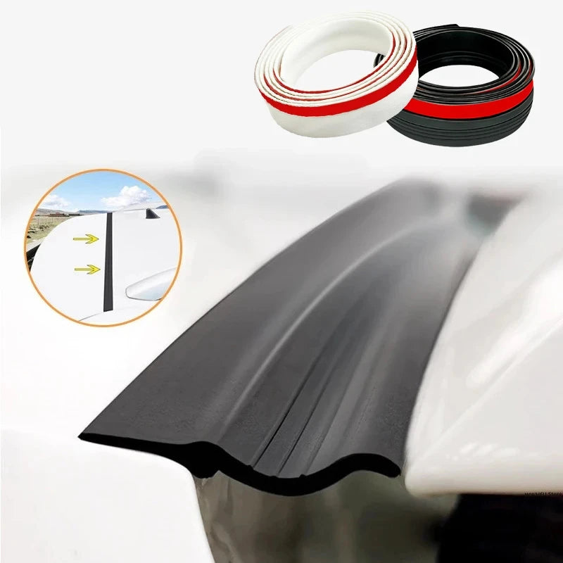 Auto Rubber Seal Strip Car Trunk Lid Gap Seal Strip Rubber Sticker Black For SUV Hatchback Upper - Automotive LED Light