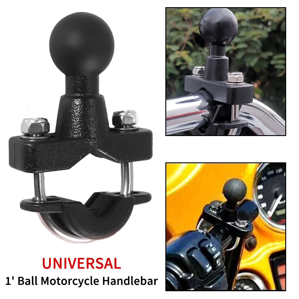 Motorcycle Handlebar Accessories U Bolt Mount Base Kit 2.2cm Ball Clamp Bracket for Motorbike Ph - Automotive LED Light