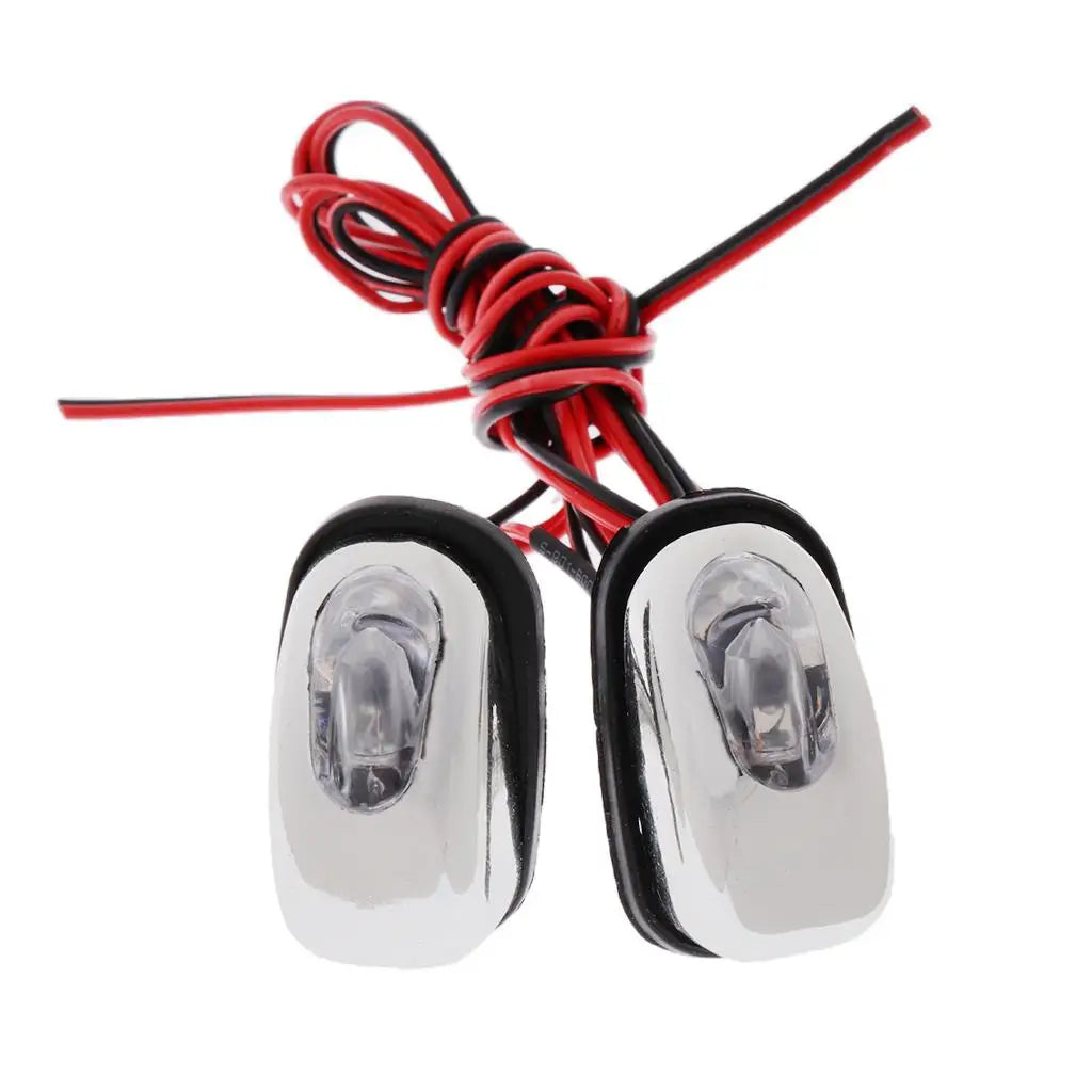 Universal Windscreen Nozzle LED 12V Jet Spray Washer Injector Car Glass Washing Accessory for Wi - Automotive LED Light