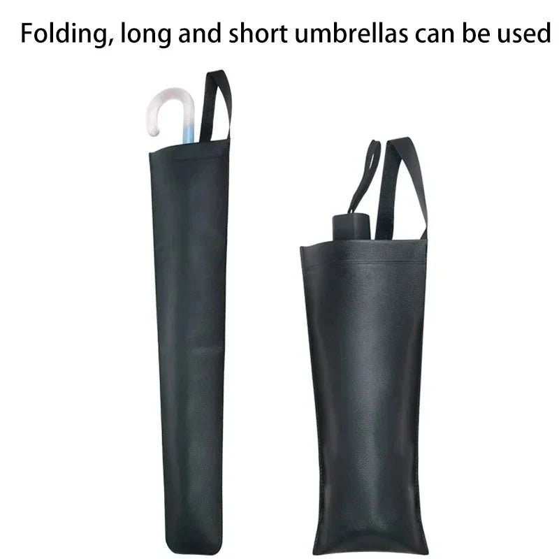 Car Umbrella Storage Bag Holder Synthetic Leather waterproof Car Seat Back Auto Tidying Accessor - Automotive LED Light
