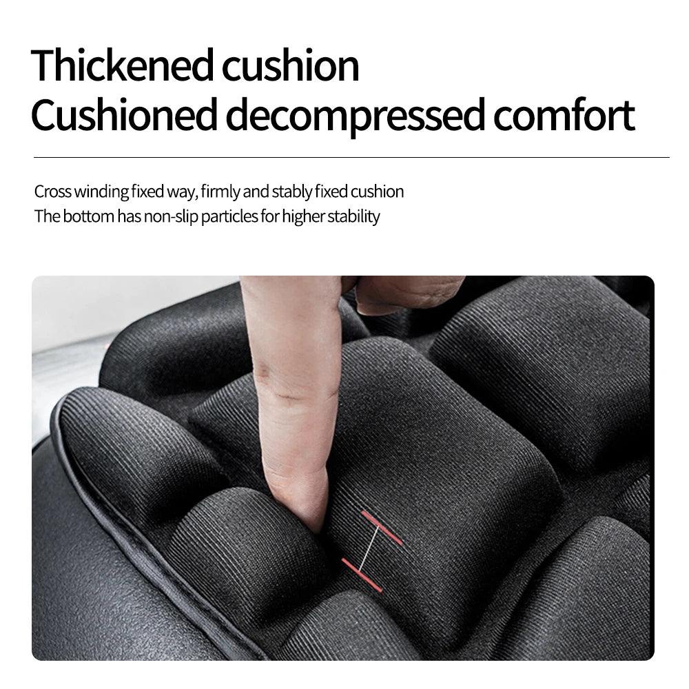 Comfort 3D Breathable Gel Motorcycle Seat Pad Universal Shock Absorbing Cushion Bike Seat Cover  - Automotive LED Light