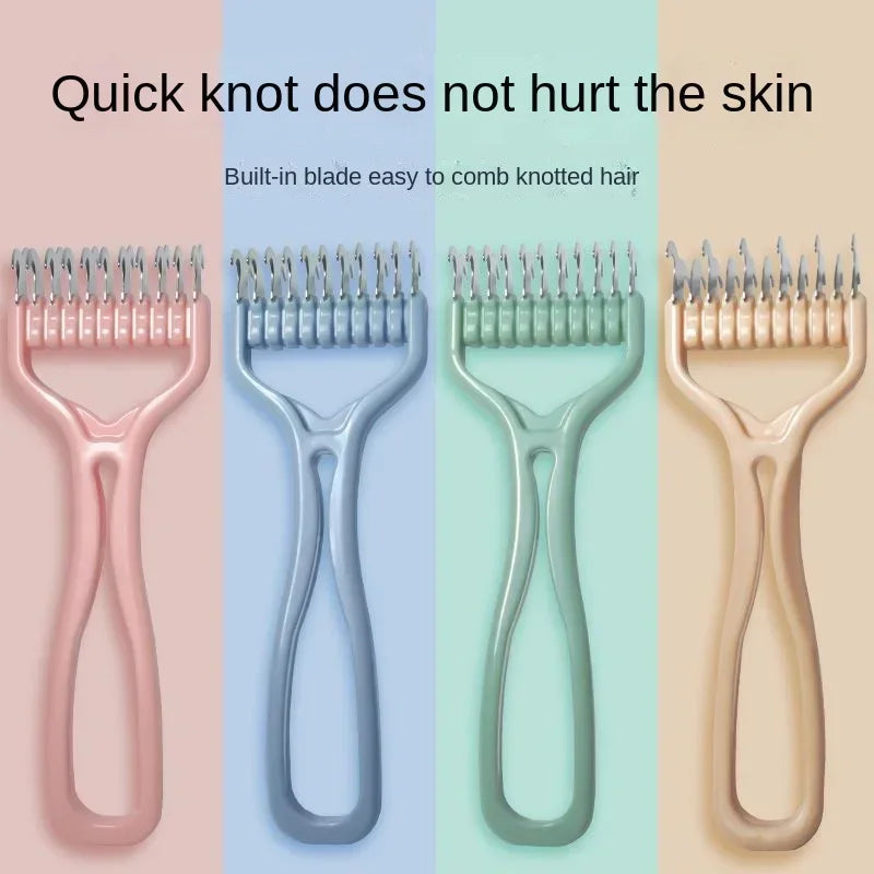 Cat Brush Pet Knot Comb 2 in 1 Dogs Cat Fur Knot Cutter Pets Hair Removal Comb Dog Grooming Shed - Automotive LED Light