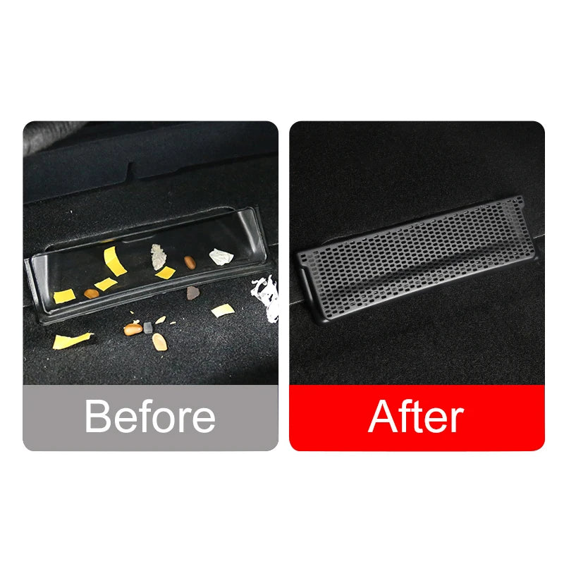 For Tesla Model Y 2021 2022 2023 Car Rear Seat Under Air Vent Duct Outlet Cover Shell Accessorie - Automotive LED Light