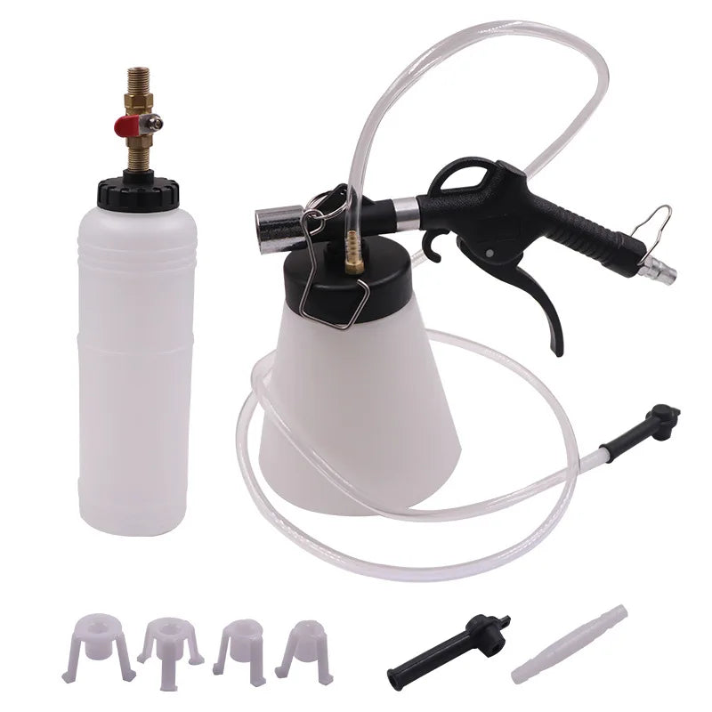 1L 0.75L Dual Oil Pot Brake Oil Replacement Tool Oil Pot Automotive Brake Fluid Injector Pneumat - Automotive LED Light