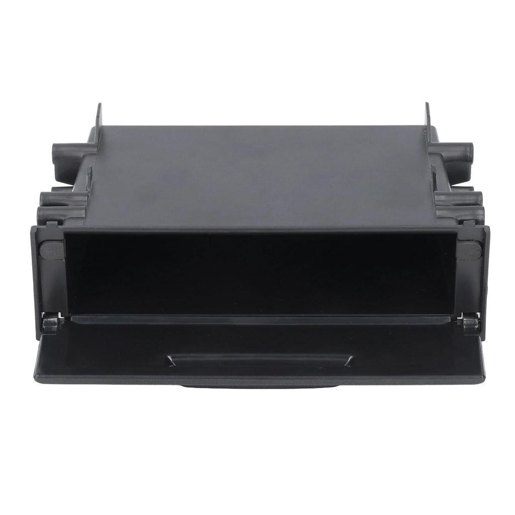 1Pc 1DIN Car Radio Storage Box Multi Application ABS Black Inner Organizer Replacement for Car R - Automotive LED Light