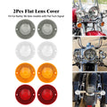 2X Motorcycle Turn Signal Flat Lens Cover For Harley Touring Road King Street Glide Tour Electra - LED Motorcycle Light