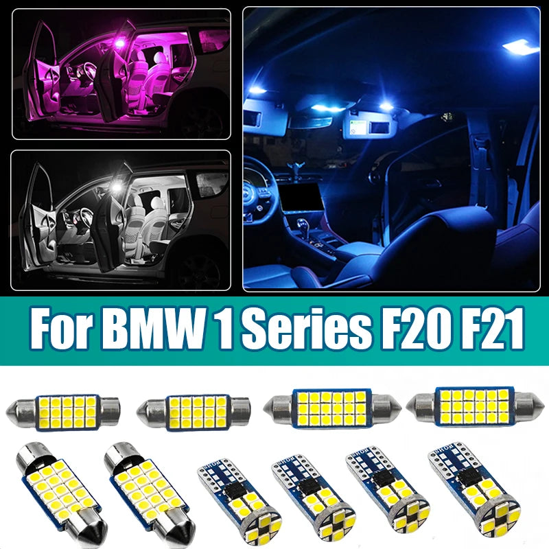 For BMW 1 Series F20 F21 2012 - 2019 12pcs Car LED Bulbs 12V Interior Dome Readi for BMW F20 F21 2012-2019 - Automotive