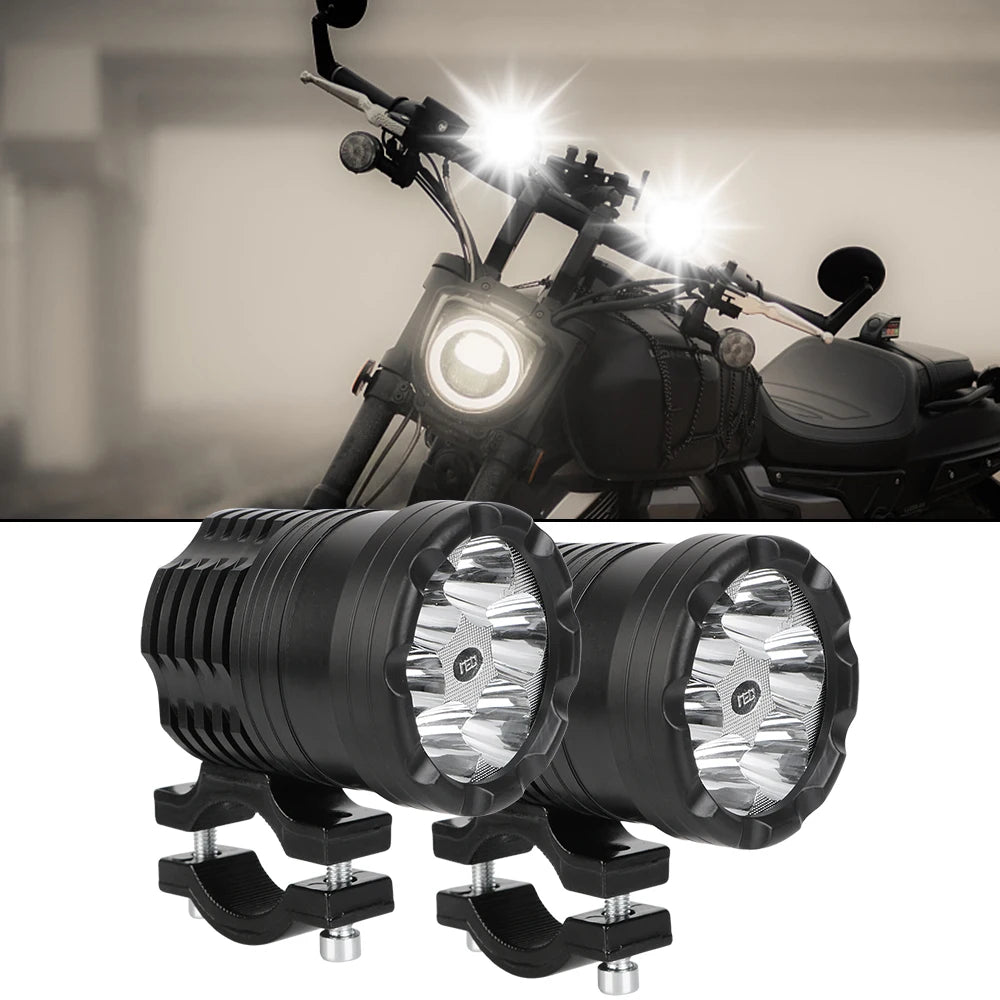 12-80V Motorcycle Spotlight LED Truck Trailer Lights Fog Lamp 30W 6500K Electric Bicycle Headlig - LED Motorcycle Light