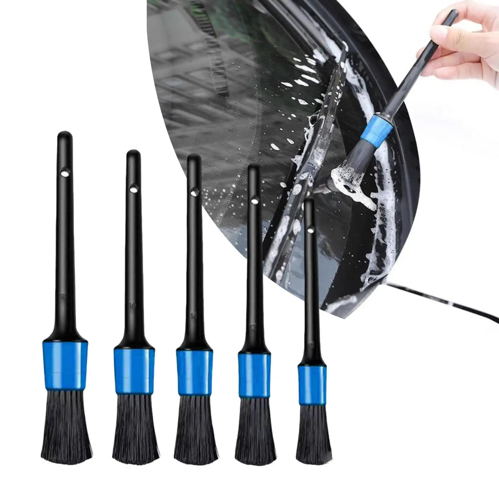 5 Sizes Auto Car Detailing Brushes Kit for Wheels Engine Console Dashboard Interior Exterior Cle - Automotive LED Light