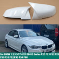 White Rearview Mirror Cap Wing Side Mirror Cover For BMW 1 2 3 3GT 4 X1 E84 M2 i for BMW F20 F22 F31 - Automotive LED Li