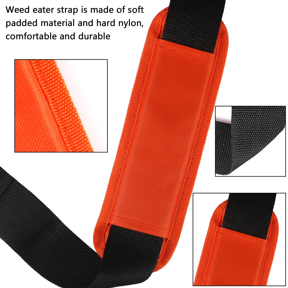 Strimmer Padded Belt W Shape Double Shoulder Harness Strap Comfortable Labor Saving for Brush Cu - Automotive LED Light
