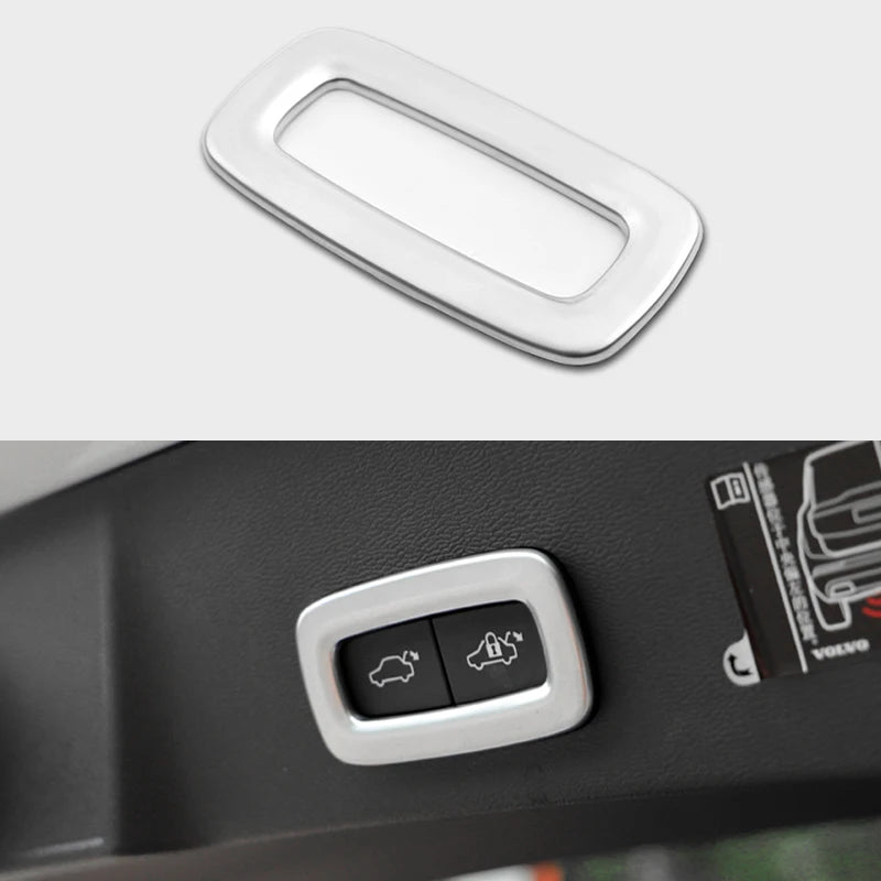 For Volvo XC60 2018 2019 2020 2021 2022 2023 2024 2025 Stainless Car Rear Trunk Switch Button Co - Automotive LED Light