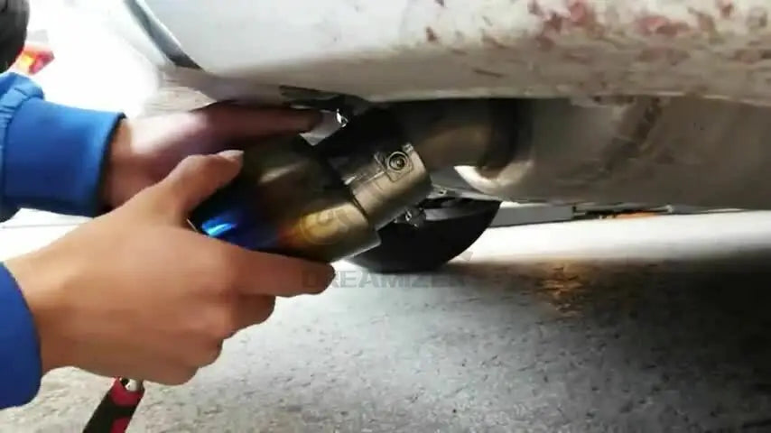 Auto Car Exhaust Pipe Tip Tail Muffler Stainless Steel Muffler Pipe Exhaust Tip Universal Car Ac - Automotive LED Light