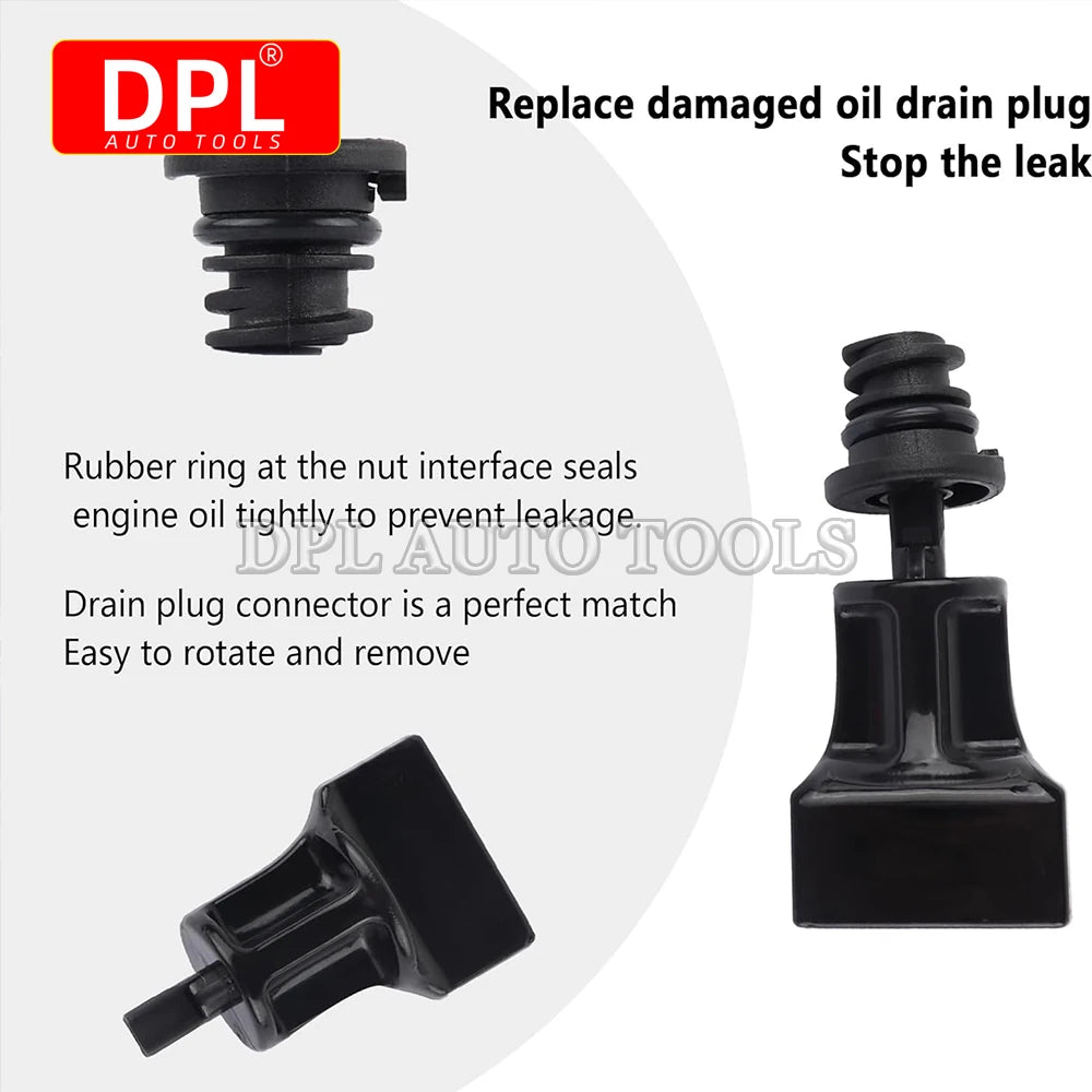 3 Packs 06L103801 Oil Drain Plugs with Oil Drain Plug Removal Tool for Volkswagen 1.8L 2.0L and  - Automotive LED Light