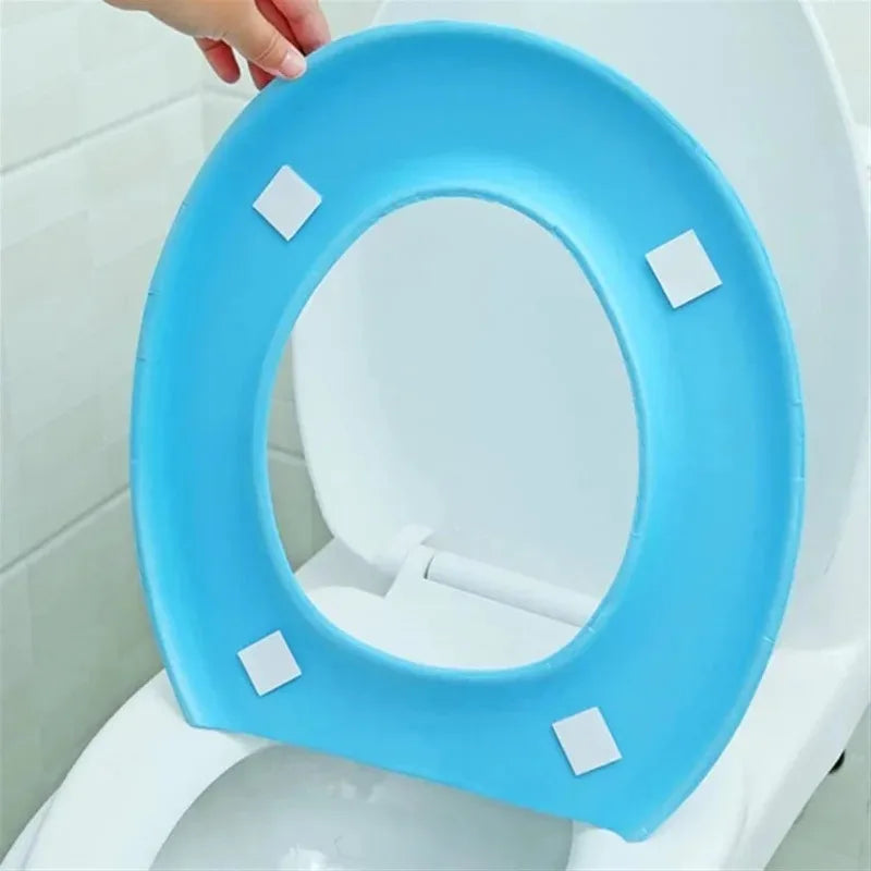 Waterproof Toilet Seat Cover Washable Sticker Foam Portable Silicone Toilet Lid Cover Cup Covers - Automotive LED Light