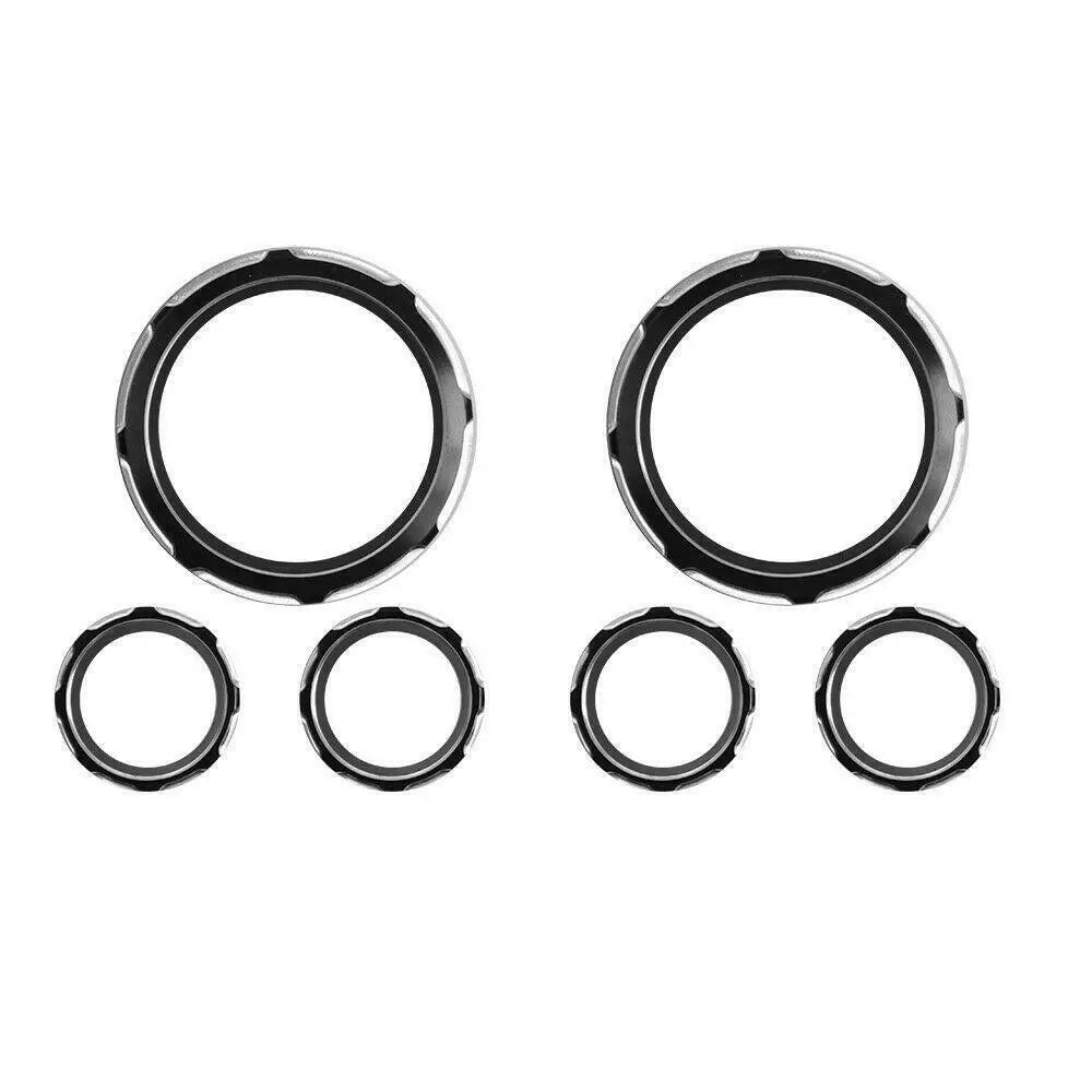 6Pcs Motorcycle Speedometer Gauge Burst Bezel Trim Kit For Harley Touring Electra Glide CVO Ultr - Automotive LED Light