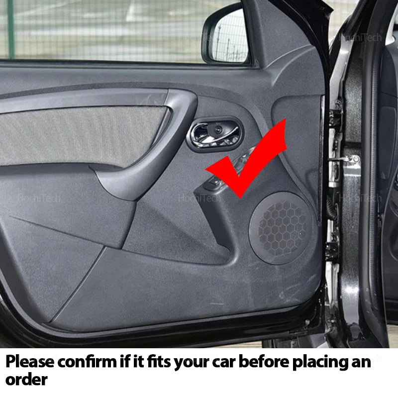 For Renault Sandero Logan Duster 12-16 Front Rear Left or Right Black Chrome Interior Door Handl - Automotive LED Light