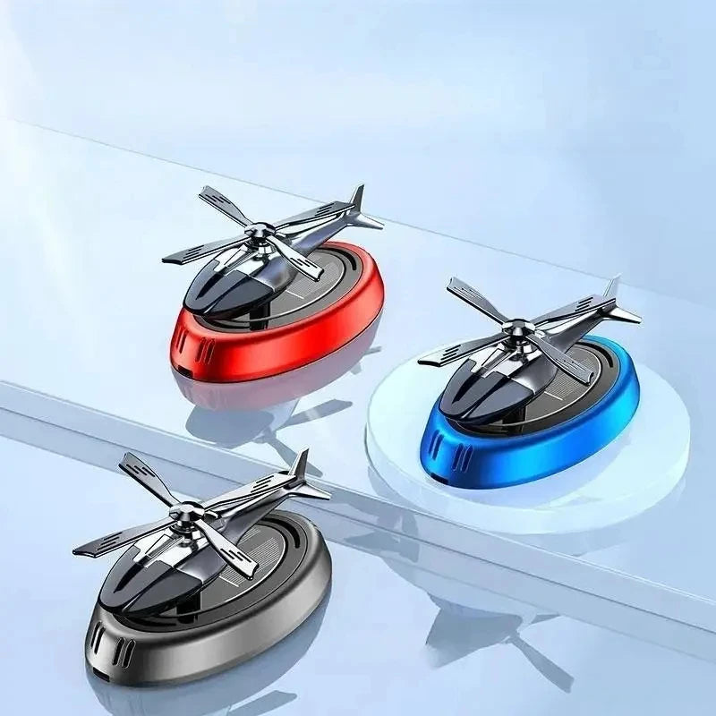 Rotating Aromatherapy Perfume Solar Car Air Freshener Perfume Helicopter Decor Interior Decor So - Automotive LED Light