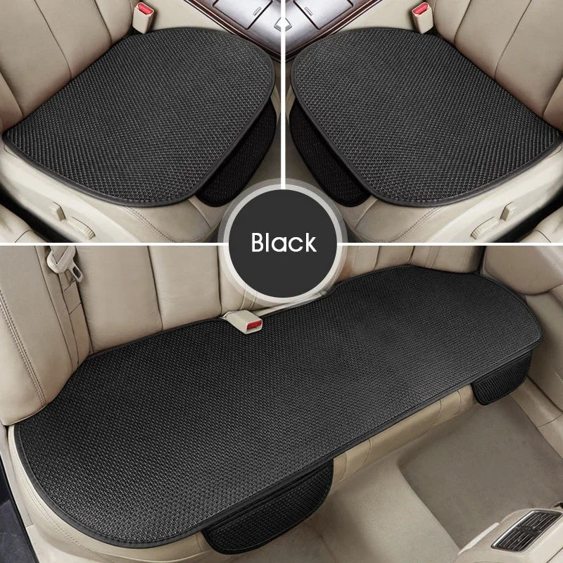 Summer Car Seat Cushion Cover Breathable Ice Silk Non Slip Auto Seat Protector Pad Men Women Uni - Automotive LED Light