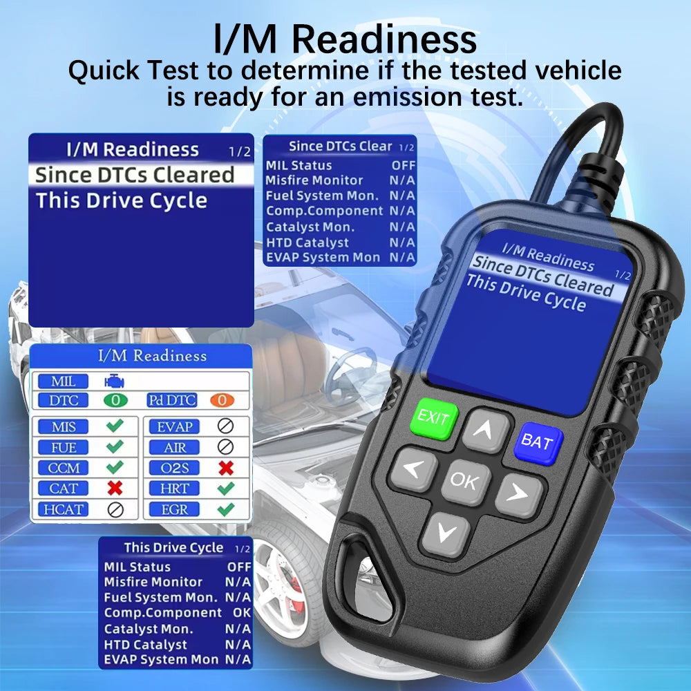 Car OBD2 Diagnostic Tools YM119 12V Scanner OBD2 Code Reader OBDII Adapter Clear Erase Fault Cod - Automotive LED Light