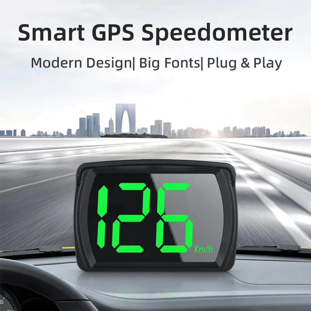 Y03 GPS Head Up Display Car Speedometer Universal GPS For HUD Big Font Digital Speed Gauge KMH M - Automotive LED Light