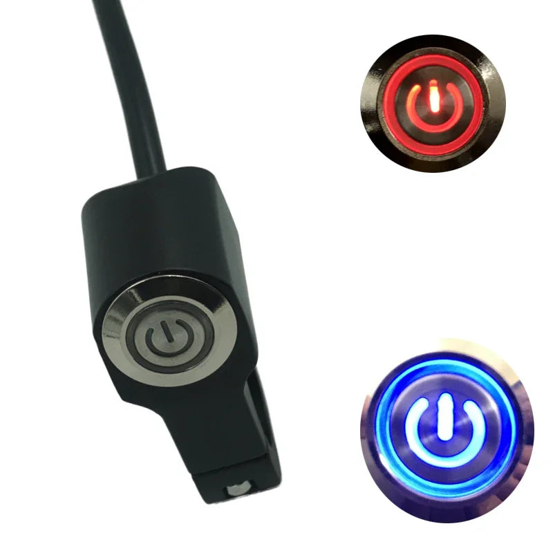 Motorcycle Switches 22mm Handlebar Mount Headlight Hazard Brake Fog Light Power ON-OFF With Indi - LED Motorcycle Light