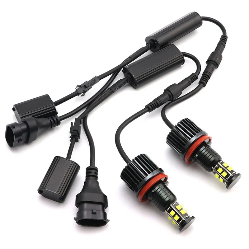 2x 240W 6000K Lamp LED Angel Eyes Marker Light Bulbs For BMW E81 E82 E87 E88 E90 for BMW E87 E70 E60 - Canbus LED Headli