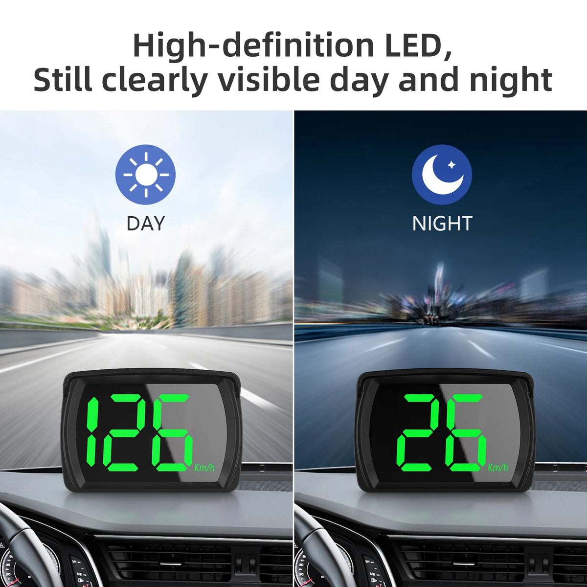 Universal Speedometer For All car Y03 GPS Head Up Display 2.8 Inch Mini HUD Gaug for Mini Y03 - Automotive LED Light