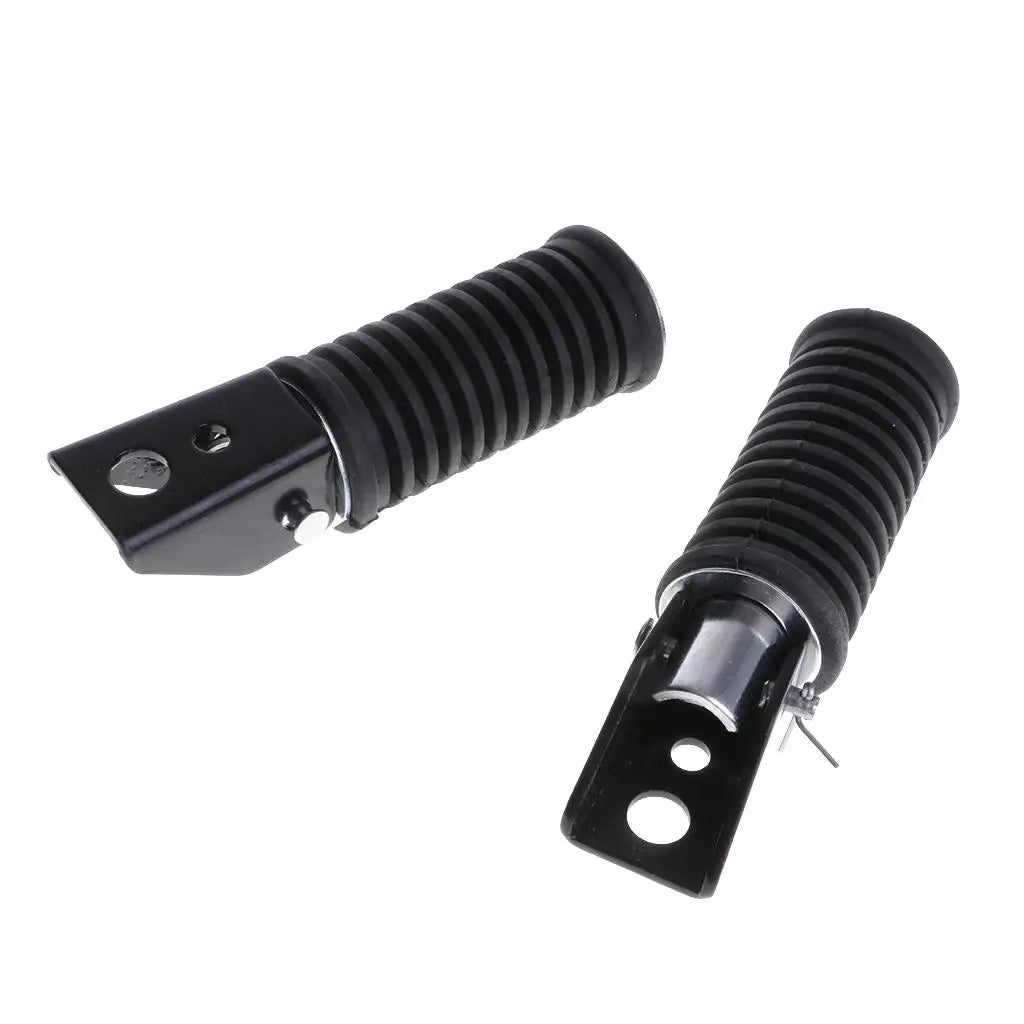 Motorcycle Rubber Foot Pegs Non-slip Front Footrest Pedal Kit Accessories for Suzuki GS125 GN125 - Automotive LED Light