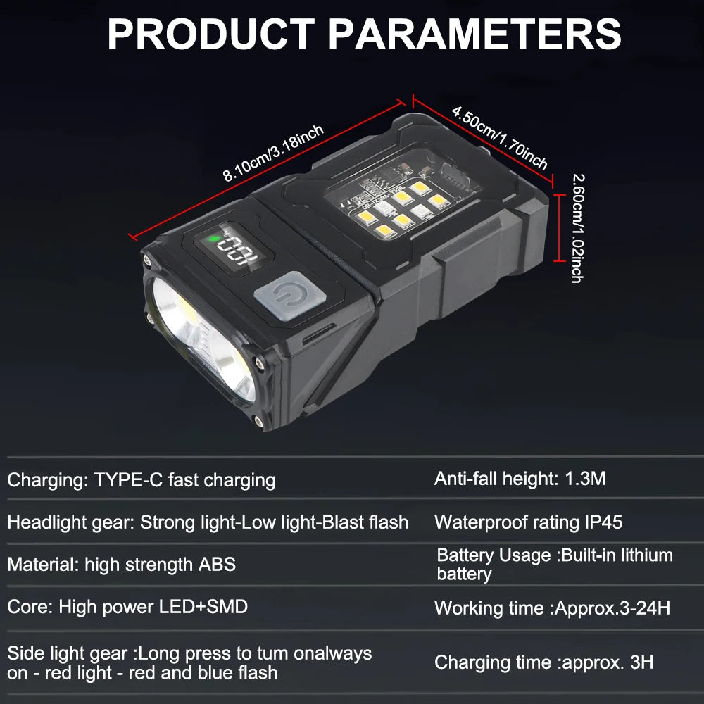 Car Emergency Rescue Kit Flashlight Spotlights Portable LED Lights High Bright Rechargeable Hiki - Automotive LED Light