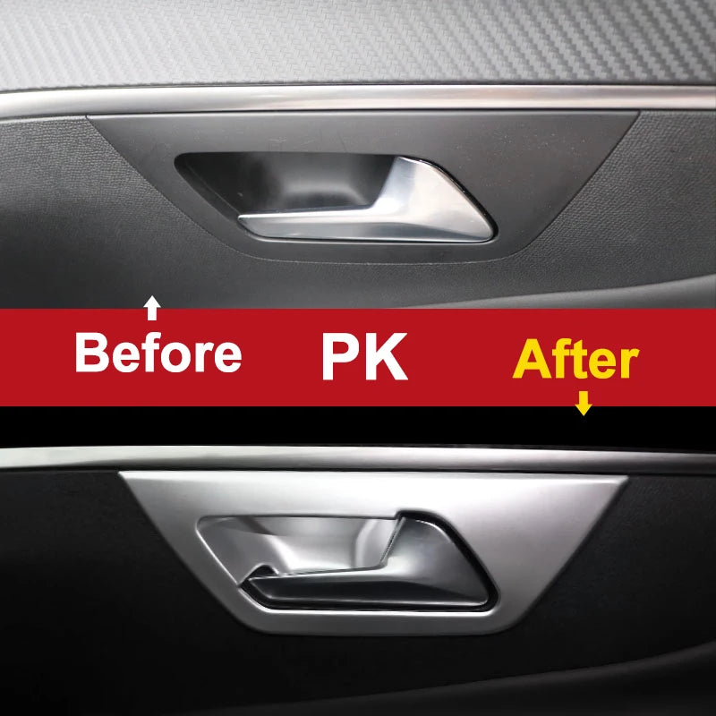 For Peugeot 3008 5008 GT 2017 2018 2019 2020 2021 2022 2023 Hybrid Car Inner Door Bowl Handle Fr - Automotive LED Light