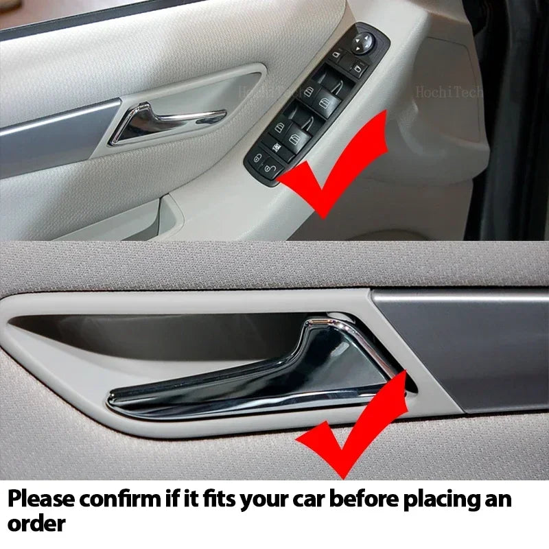 Rear Front Left Or Right Interior Door Handle Assembly Black Chrome 1697600961 1 for Mercedes W169 W245 - Automotive LED