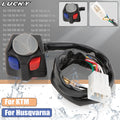 Motorcycle Three Function Switch Waterproof Headlight Turn Light Horn ON/OFF Flameout Starter St - LED Motorcycle Light