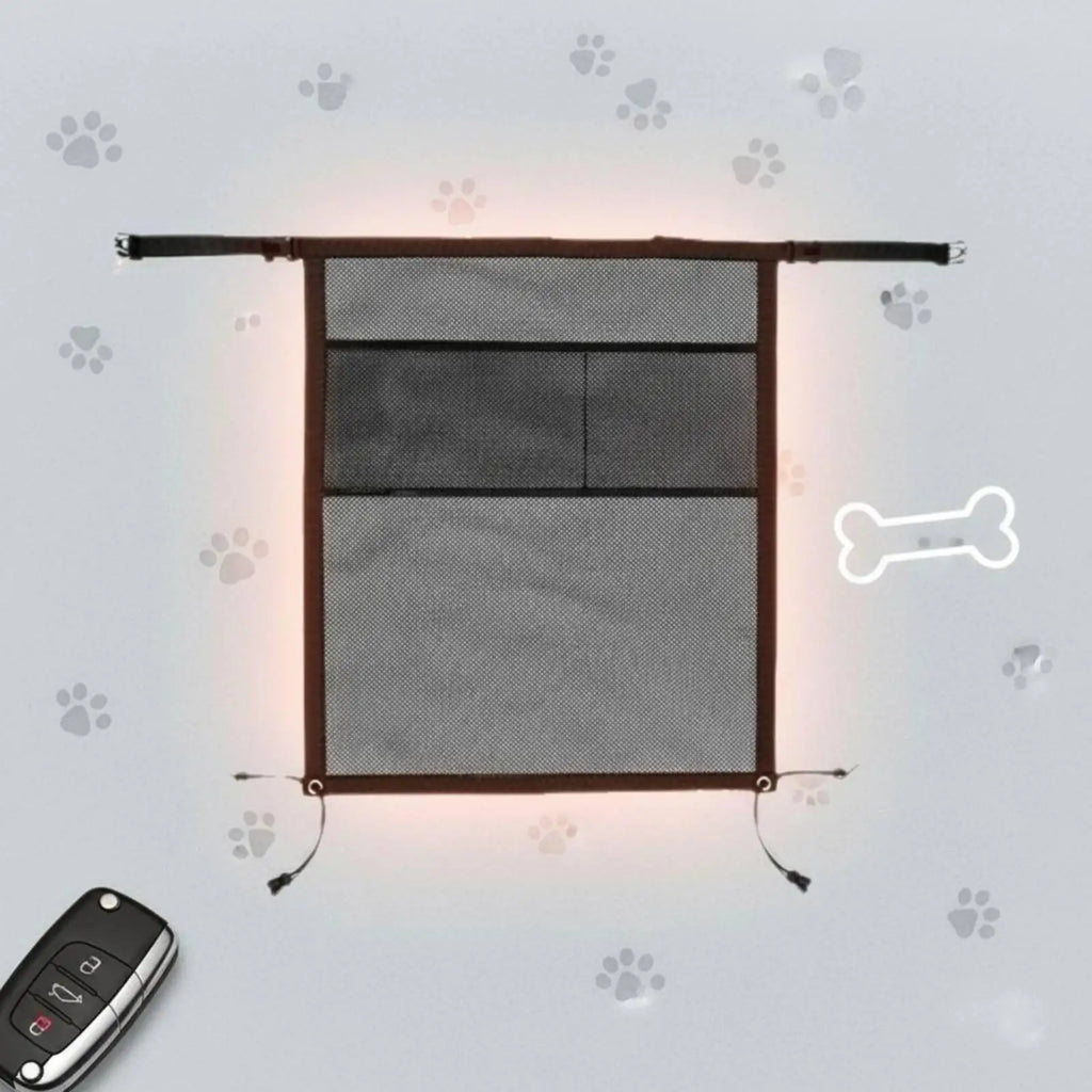 Car Pet Divider Net Thickened Dog Car Divider Abrasion-Resistant Resistant - Automotive LED Light
