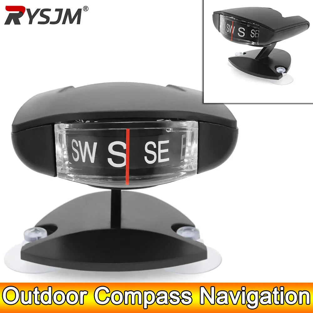 AD Navigation Compass Adjustable Suction Cups Ornament Vehicle Mounted Accessories Auto Compass  - Automotive LED Light