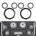 6Pcs Motorcycle Speedometer Gauge Burst Bezel Trim Kit For Harley Touring Electra Glide CVO Ultr - Automotive LED Light