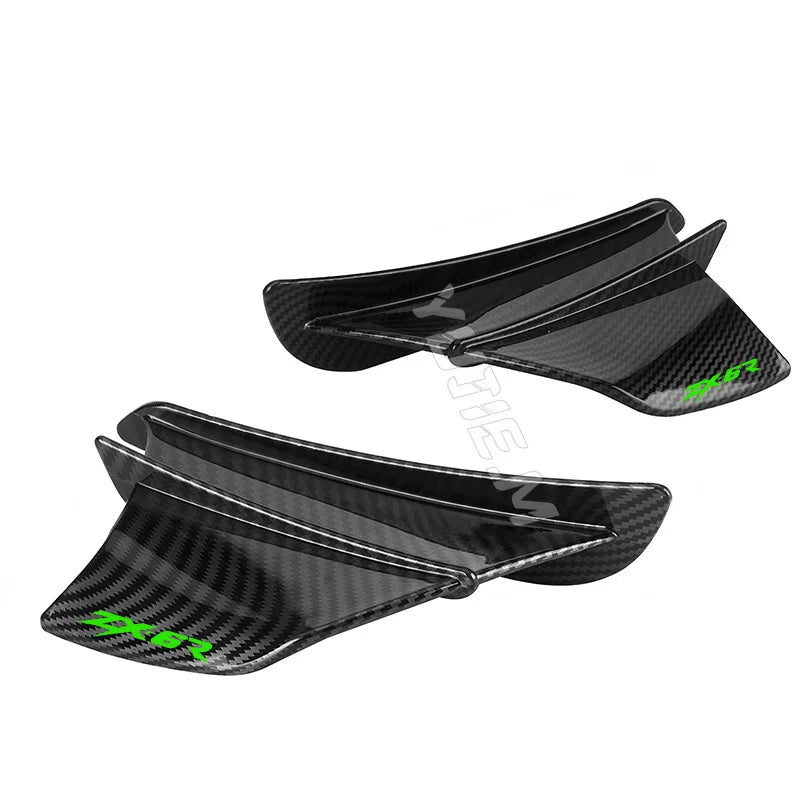 Motorcycle Winglet Fixed Wind Wing For Kawasaki ZX-6R ZX-636 ZX6R ZX 6R 2024 Aerodynamic Winglet - Automotive LED Light