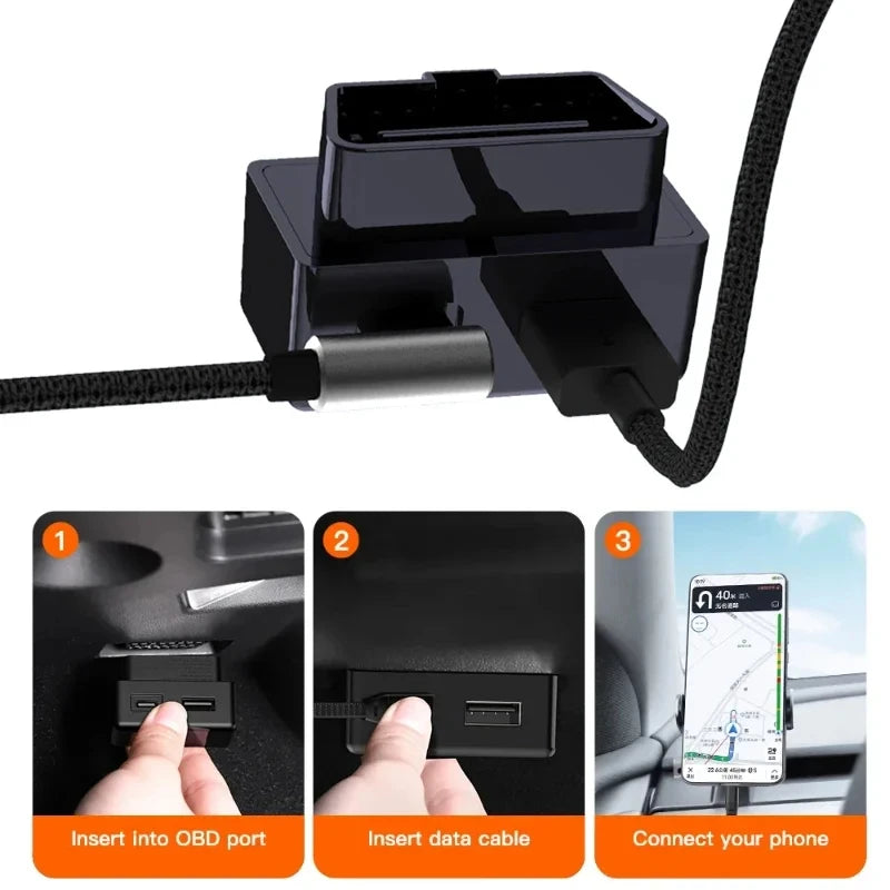 OBD Plug for Tesla Car Model3 Modely Obd2 Splitter Charger Adapters for Tesla Mo for Tesla Model 3 Model Y Modely - Auto