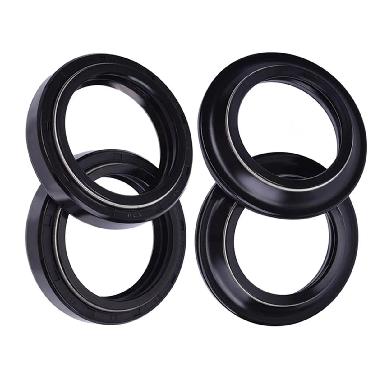 4 Pieces Motorcycle Front Fork Damper Shock Oil Seal & Dust Seal Shock Absorber for Yamaha TW200 - Automotive LED Light