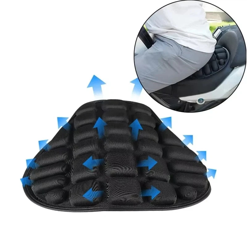 Motorcycle Seat Cushion Black Foam Soft Comfortable Breathable Seat Covers Mats Motorcycles Elec - Automotive LED Light