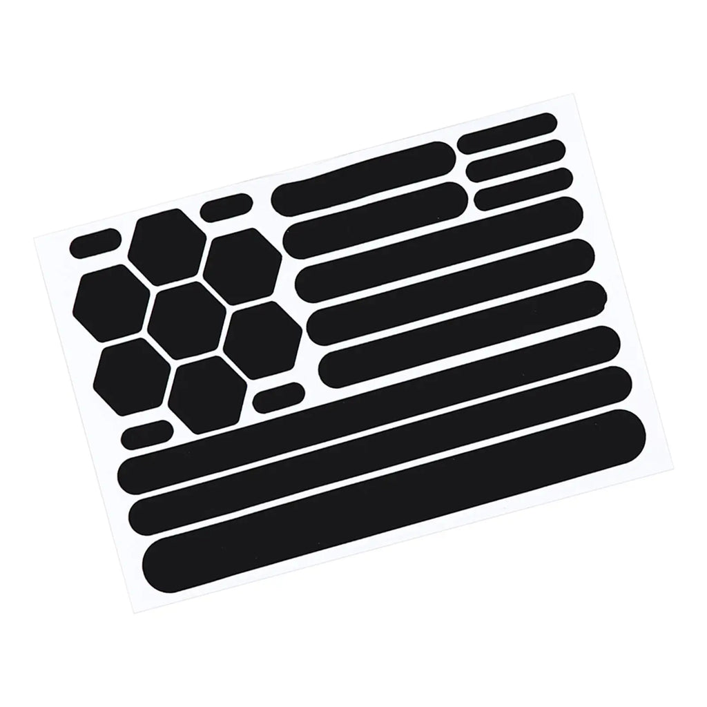 Motorcycle Sticker Reflective Gear Reflective Black Stickers Motorcycle Reflective Tape for Helm - Automotive LED Light