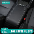 For Haval H6 3rd Gen 2021 2022 2023 2024 HEV PHEV Leather Car Armrest Box Protector Cover Trim A - Automotive LED Light