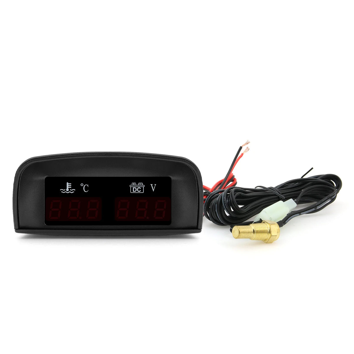 12V/24V 2in1 Car LCD Water Temperature Meter Thermometer Voltmeter Gauge Temp & Voltage Meter +  - Automotive LED Light