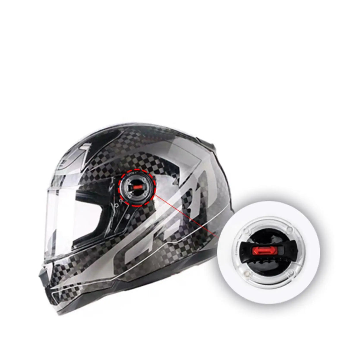 2 Pieces Motorcycle Helmet Visor Lock Helmet Accessories Easy Installation Replace Parts for of5 - Automotive LED Light