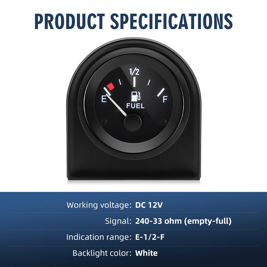 52MM Auto Water Temp Oil Temperature Gauge With Sensor 1/8 NPT Oil Pressure Gauge Sensors 240-33 - Automotive LED Light