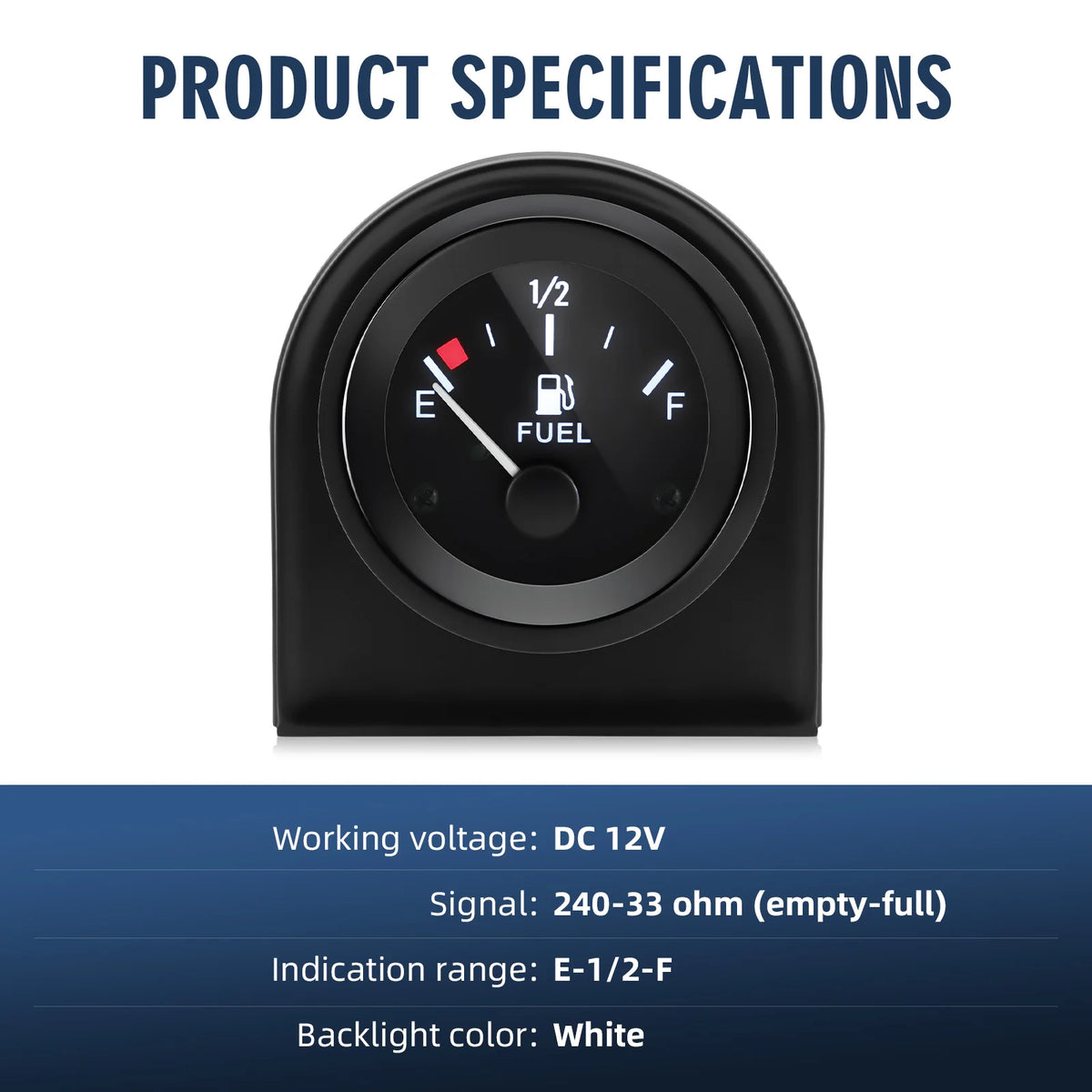 52MM Auto Water Temp Oil Temperature Gauge With Sensor 1/8 NPT Oil Pressure Gauge Sensors 240-33 - Automotive LED Light
